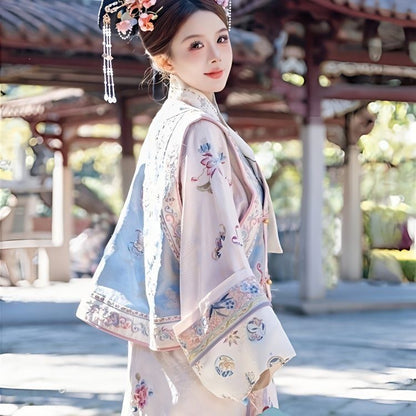 Qing Dynasty Princess Hanfu Gege Outfit – Palace Cheongsam Two-Piece Set