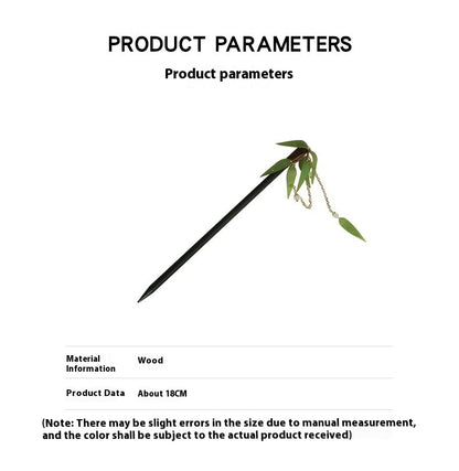 Bamboo Leaf Hairpin | New Chinese Style Tassel Hair Accessory for Women