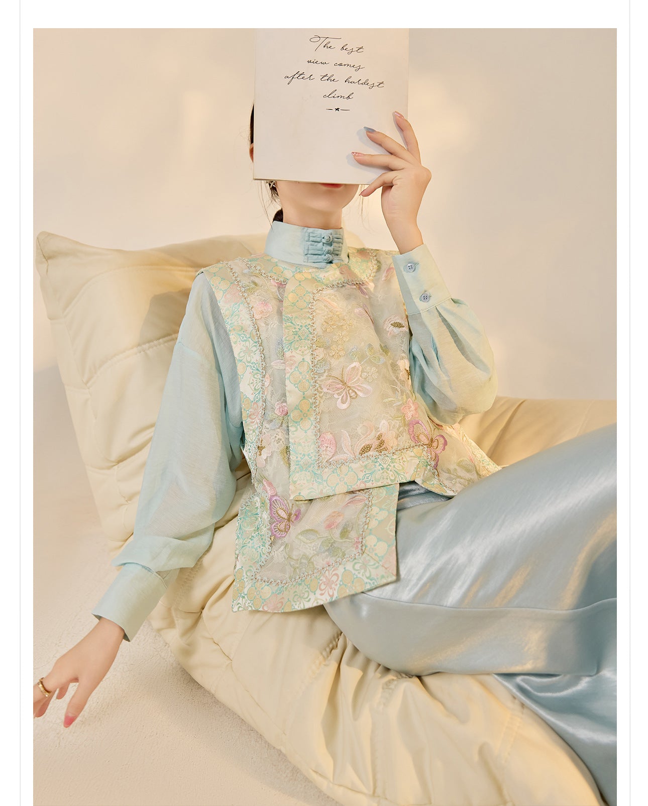 Embroidered Mulberry Silk Vest – New Chinese Style Women's Top