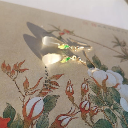 Ancient Style Hanfu Earrings | National Style Ear Hooks Cheongsam Accessory