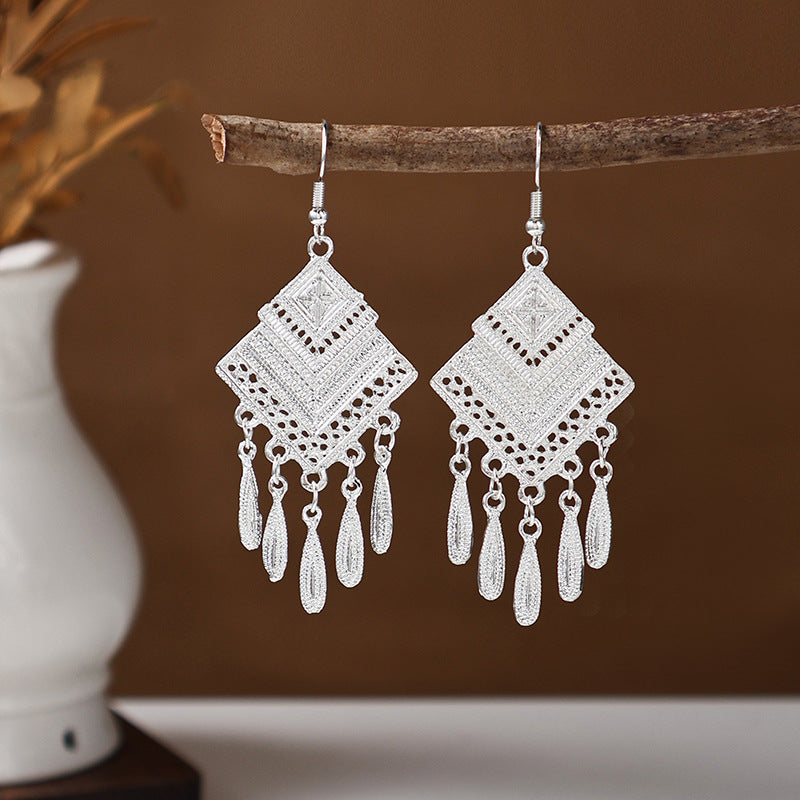Ancient Style Ethnic Earrings | Elegant Miao Jewelry for Women