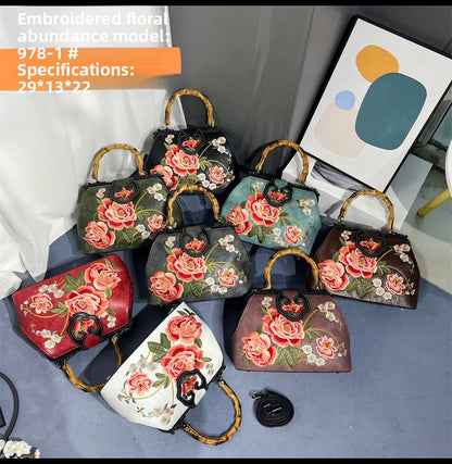 Vintage Chinese Embroidered Bag — Elegant Shoulder Crossbody for Women