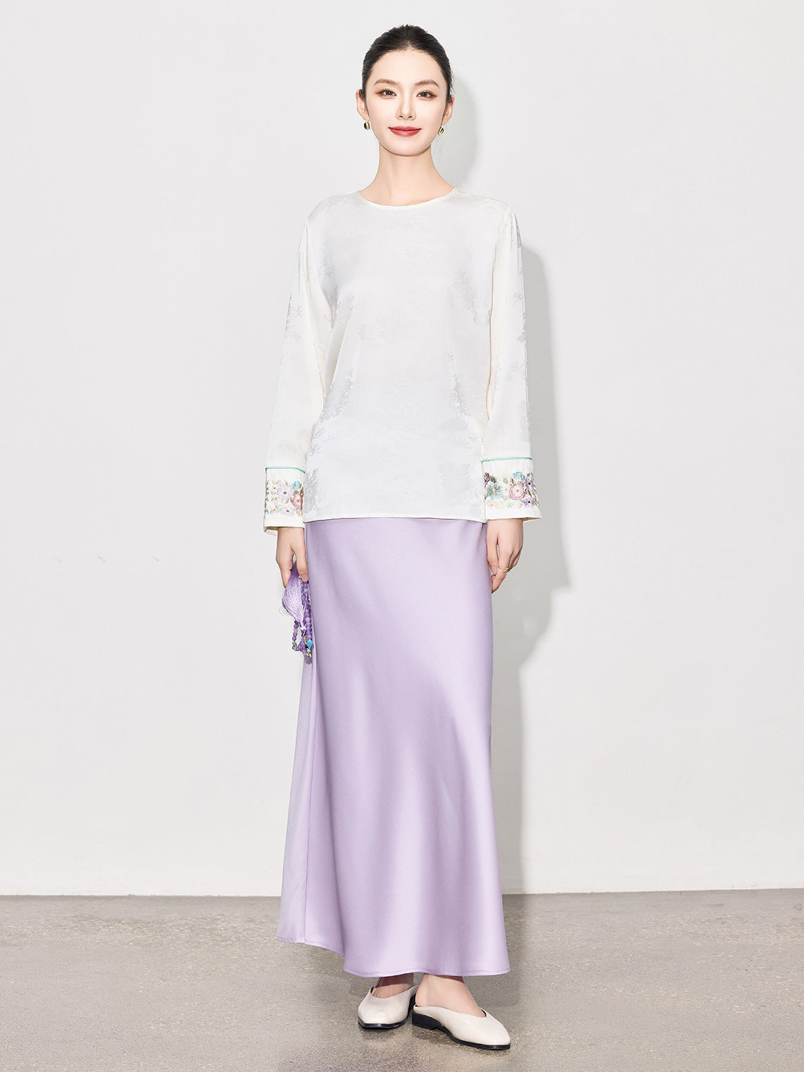 Elegant Smooth Satin Mermaid Long Skirt