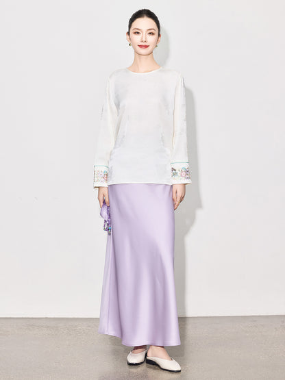 Elegant Smooth Satin Mermaid Long Skirt