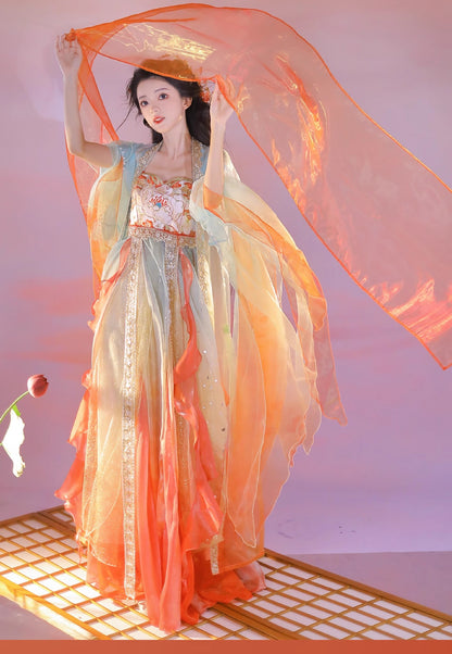 Koi Spirit Hanfu Costume — Qi Chest Skirt & National Style Summer Dress