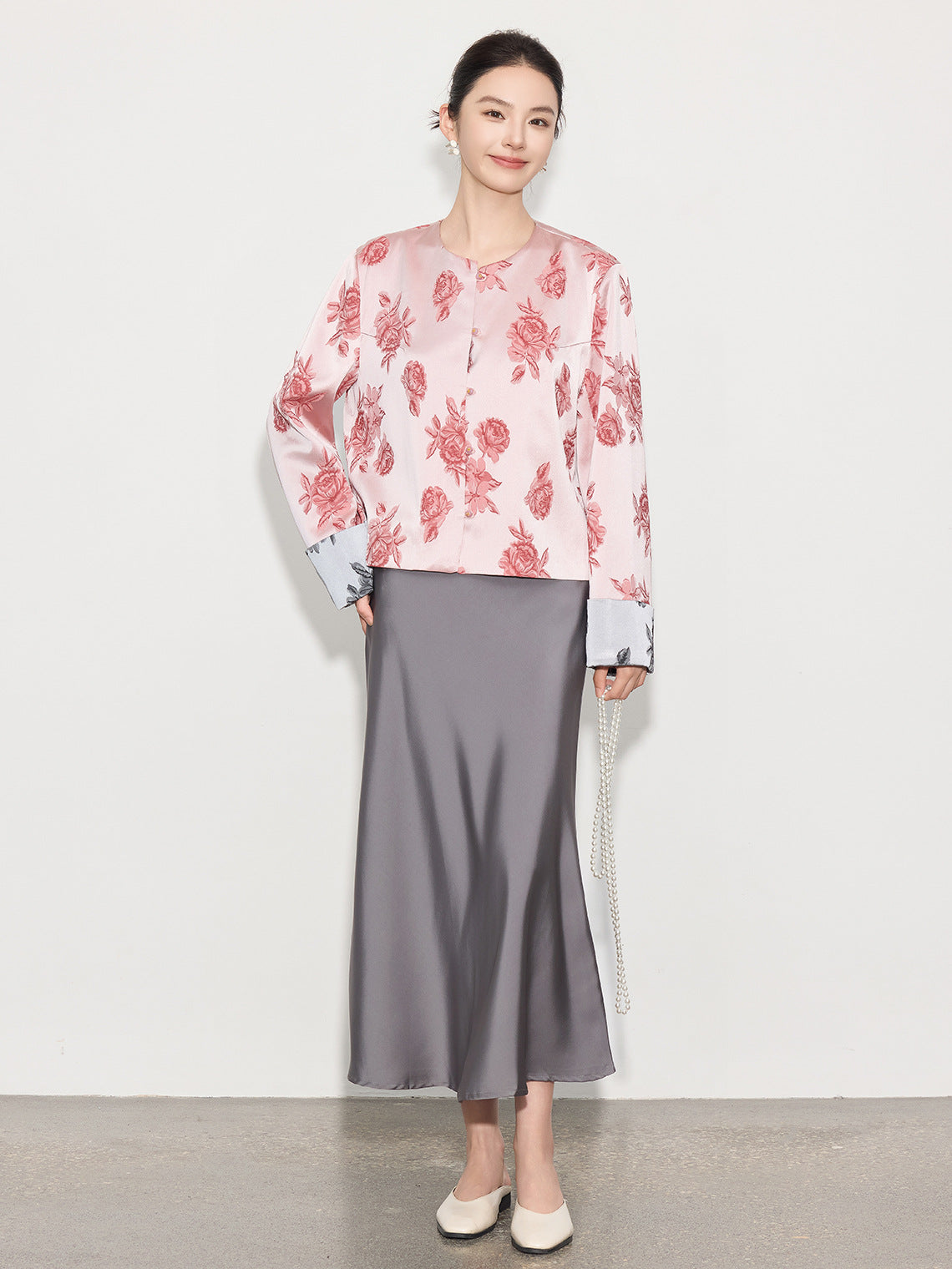 Chic Glossy Satin Mermaid Half Skirt, High-End Design