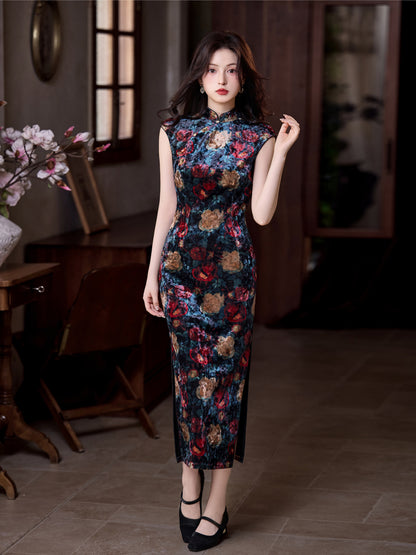 New Chinese Style Cheongsam – Retro Sleeveless Slimming Dress