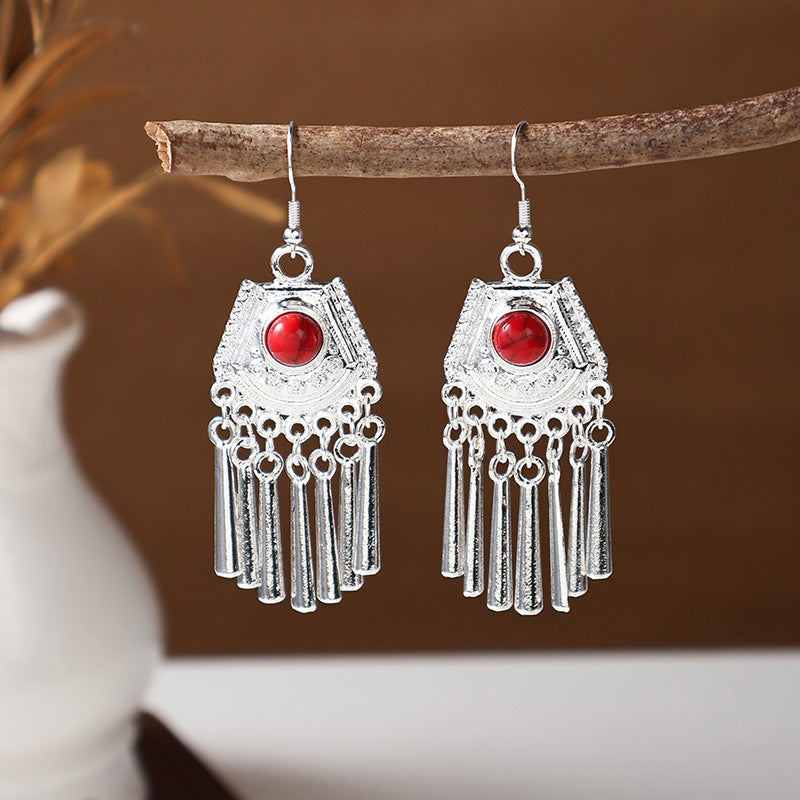 Ancient Style Ethnic Earrings | Elegant Miao Jewelry for Women