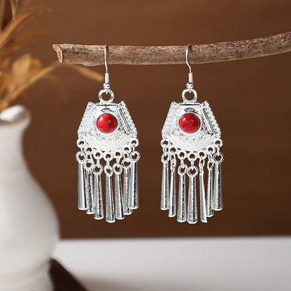 Ancient Style Ethnic Earrings | Elegant Miao Jewelry for Women