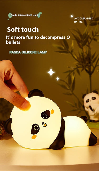 Panda Silicone Night Lamp USB Rechargeable Adjustable Bedside Lamp
