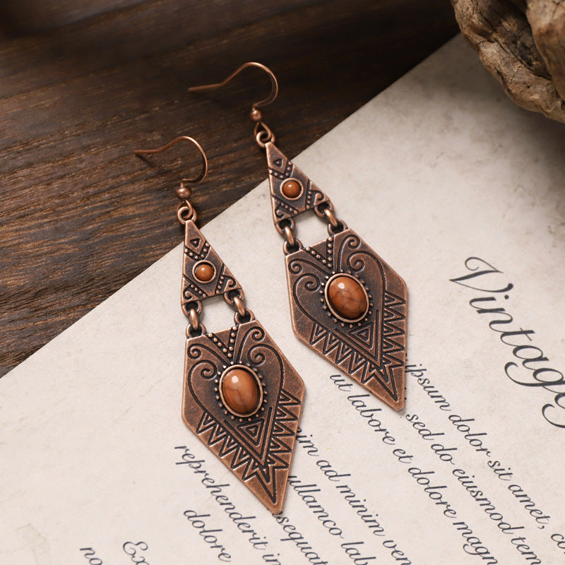 Vintage Boho Tassel Earrings — Niche Chinese Ethnic Long Drop Earrings