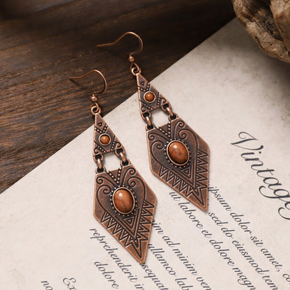 Vintage Boho Tassel Earrings — Niche Chinese Ethnic Long Drop Earrings