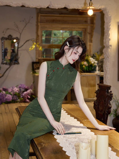 New Chinese Style Qipao – Jacquard Slim Fit Summer Dress