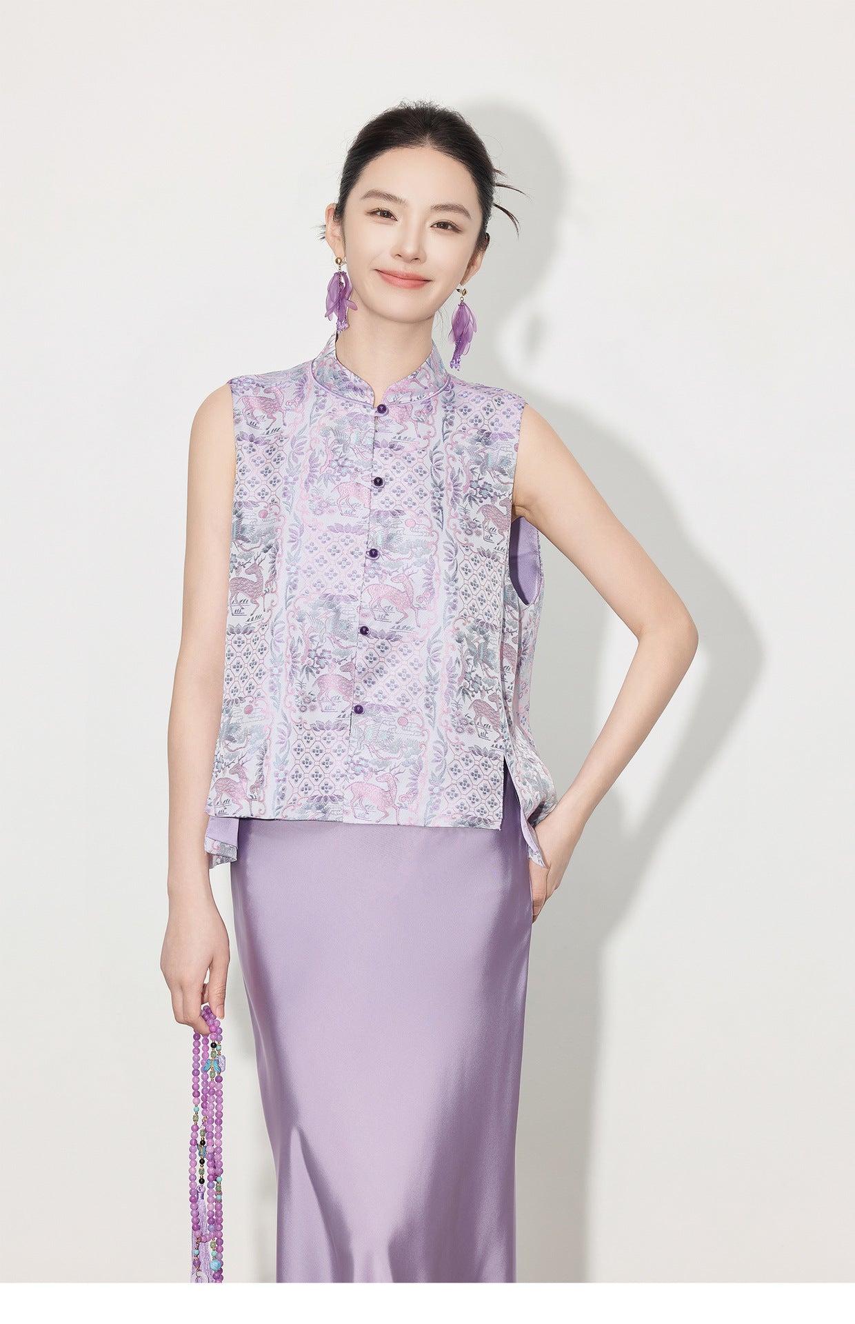 High-End Chinese Style Summer Design Vest Top