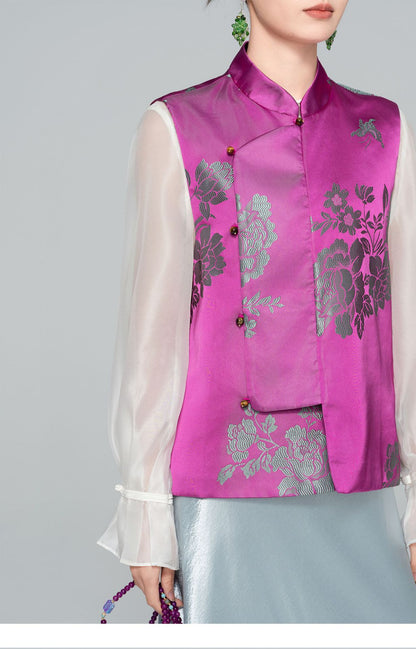 Stylish Jacquard Sleeveless Vest