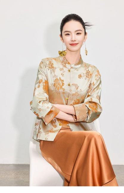 High-End Elegant Retro Zen Style Jacket for Women