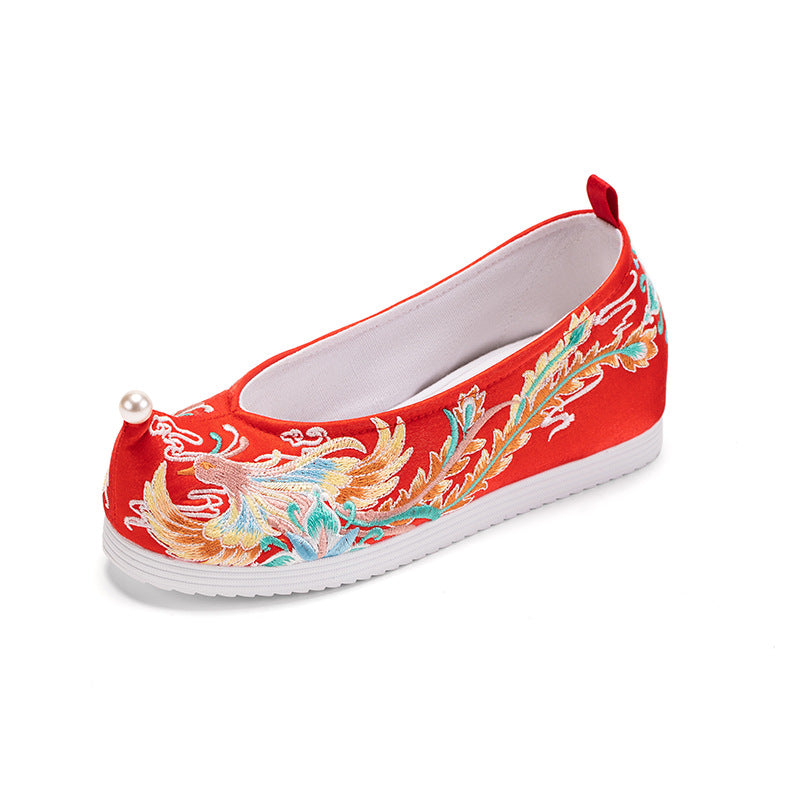 Autumn 2025 Hanfu Shoes — Bride Xiuhe Shoes with Inner Height for Women