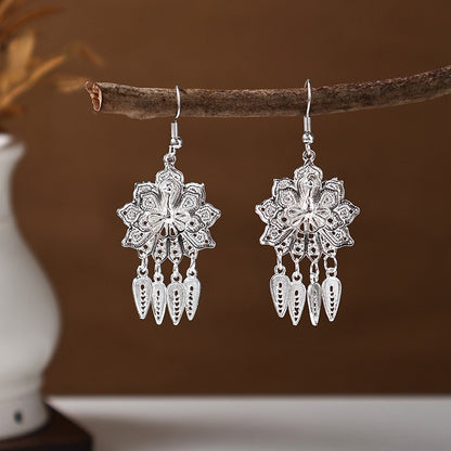 Ancient Style Ethnic Earrings | Elegant Miao Jewelry for Women