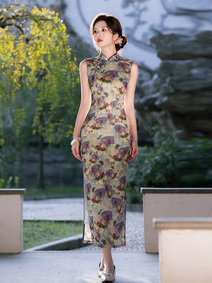 New Chinese Style Qipao – High-End Women's Daily Long Dress