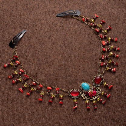 Exotic Ancient Style Hair Ornament Set | Hanfu Earrings Necklace Hair Accessory