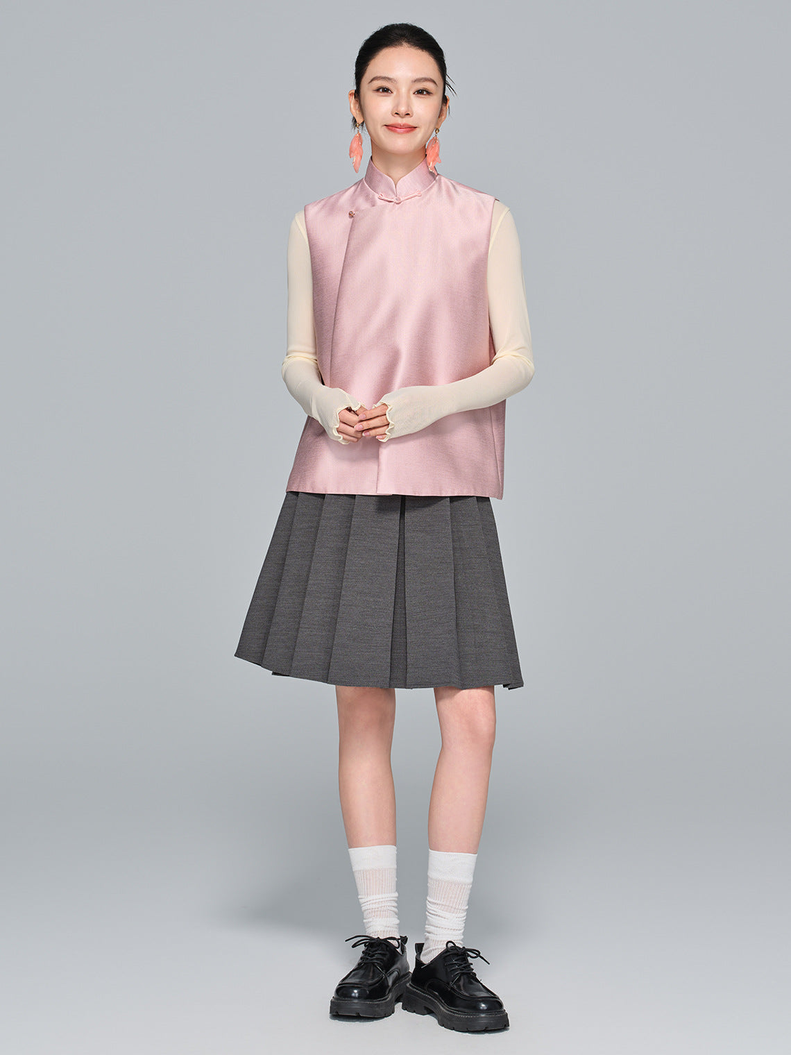 Stylish Stand Collar Women's Vest