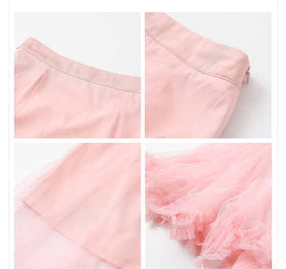 Summer New Chinese Style Embroidered Printed Top and Skirt Set