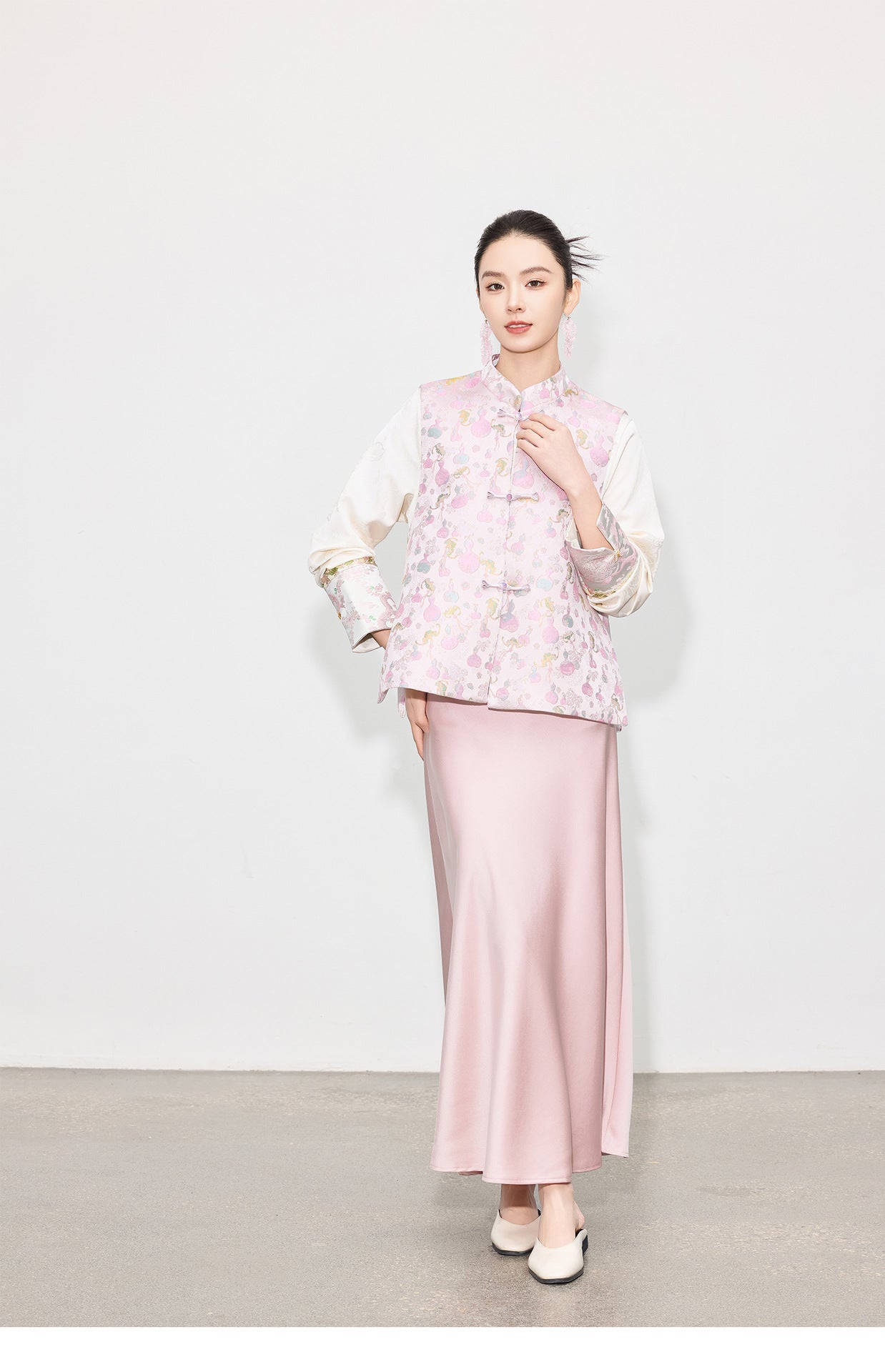 Stylish Retro Jacquard Vest Top for Women