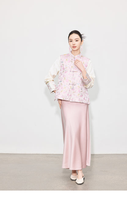 Stylish Retro Jacquard Vest Top for Women