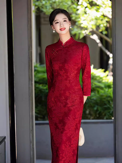 Retro Republic of China Style Qipao – Toasting & Family Occasion Dress