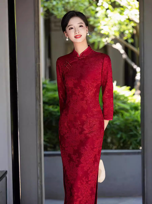 Retro Republic of China Style Qipao – Toasting & Family Occasion Dress