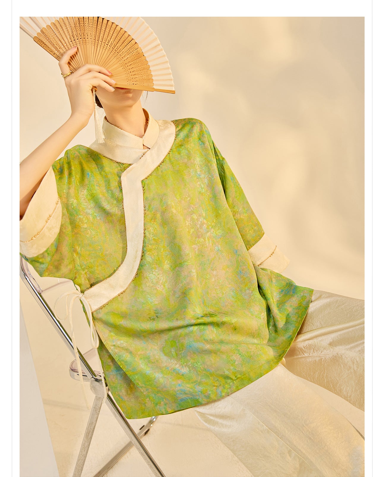 Early Autumn New Chinese Style Silk Lace-Up Short Coat | Retro Thin Top for Women