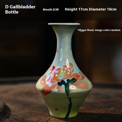 Jingdezhen Handmade Ceramic Vase — Oil Painting Style Small Home Decor