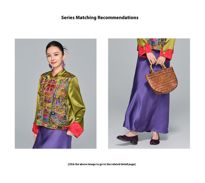 Stylish Embroidered Acetate Jacket