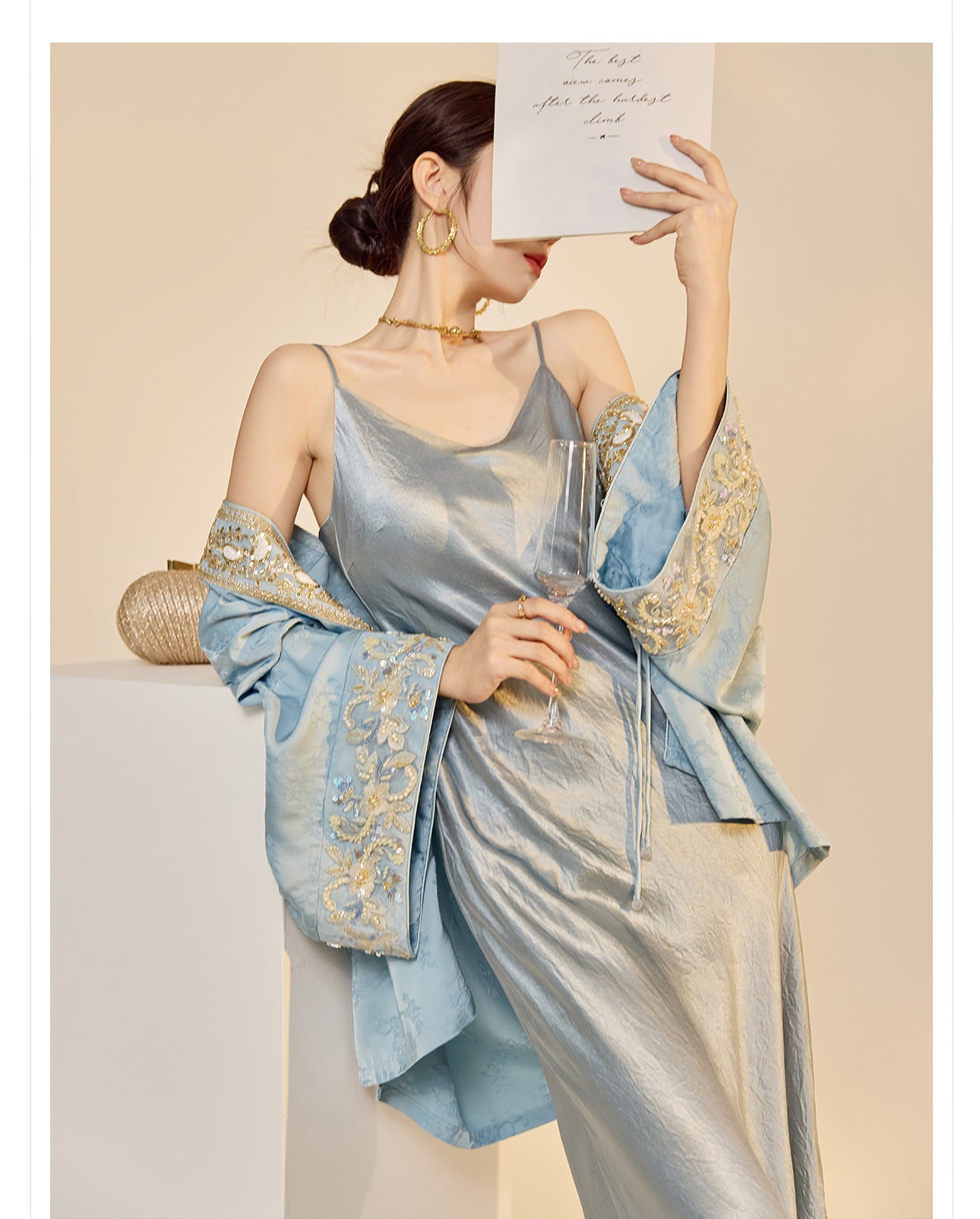 High-End National Style Beaded Jacket | Elegant Light Luxury Jacquard Top