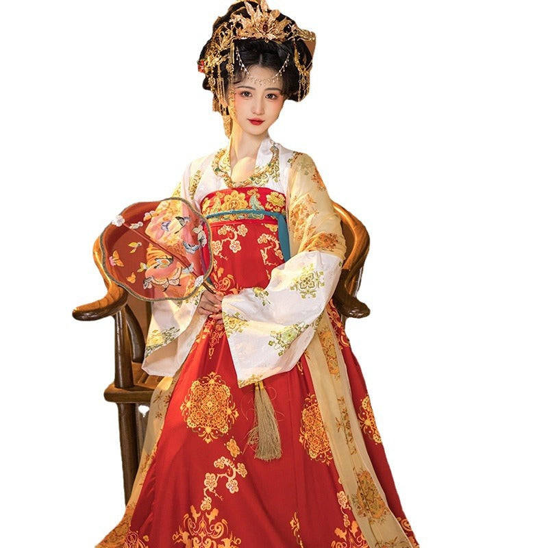 Oriental Ancient Hanfu Set — Spring Flowing Hezi Skirt Outfit