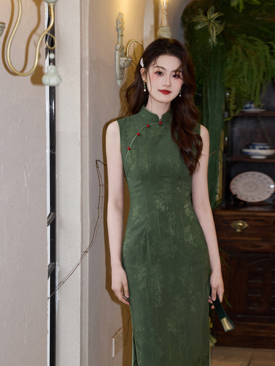 New Chinese Style Qipao – Jacquard Slim Fit Summer Dress