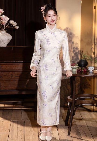 Elegant Improved Qipao – New Chinese Gentle Retro Winter Style