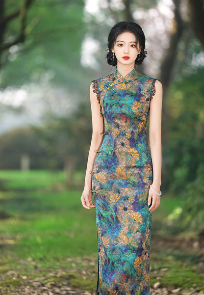Elegant Sleeveless Cheongsam – Youth Retro High-End Dress