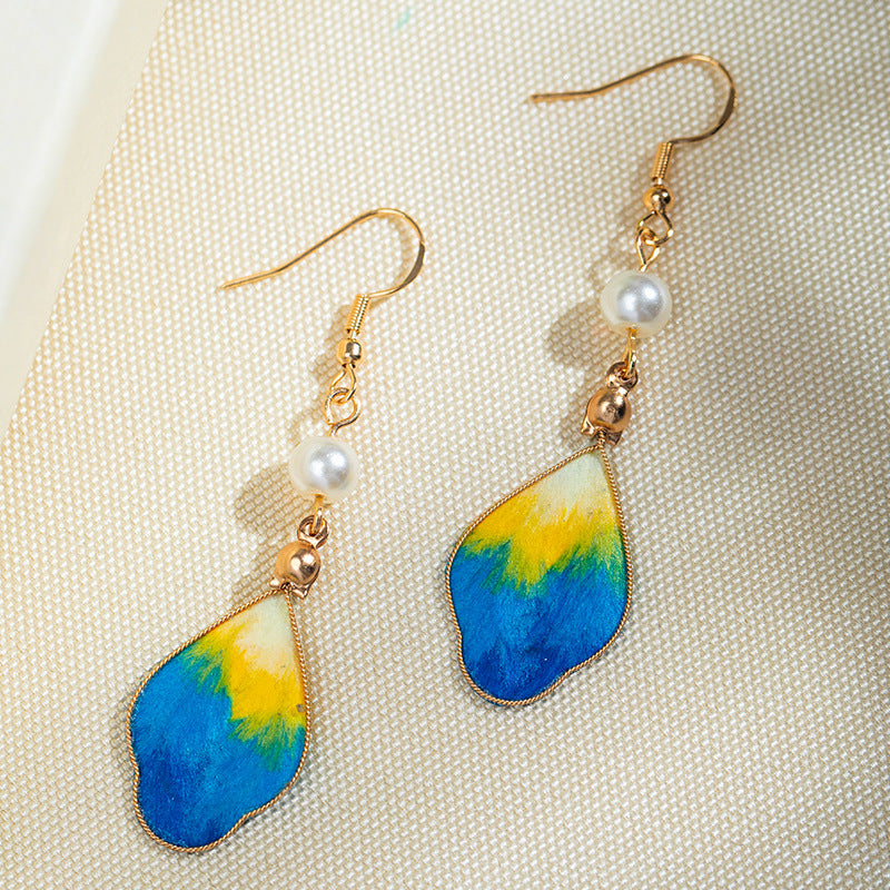 Handmade silk velvet earrings accessories ear hooks and ear clips