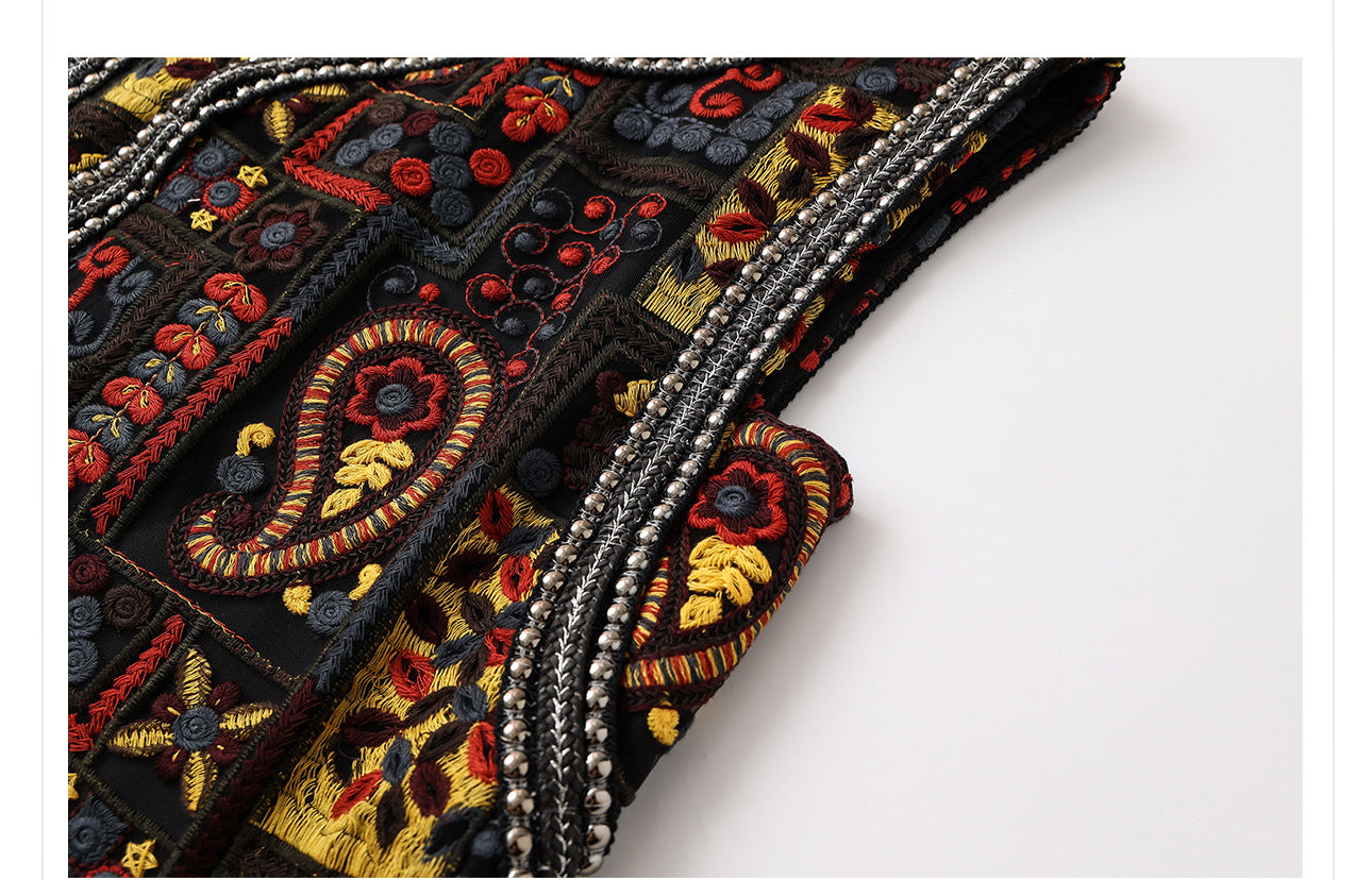 High-End Summer Dress for Women |New Chinese Style Embroidered Long Dress