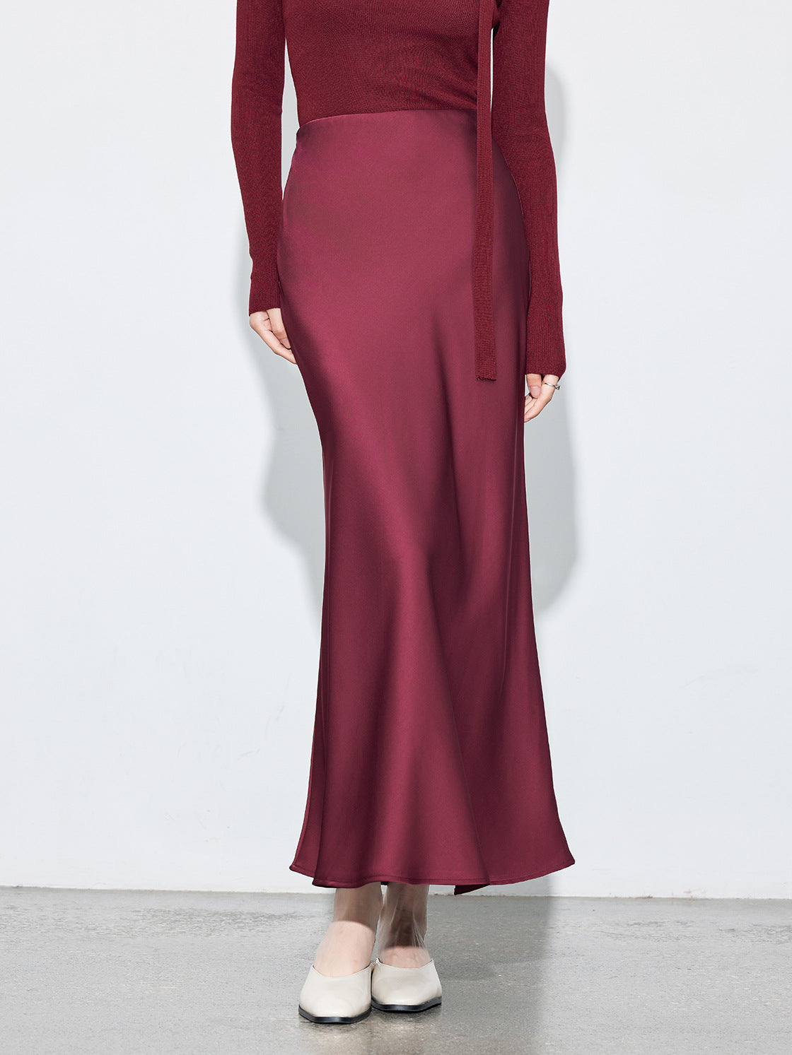 Chic High-End Acetate Midi Mermaid Skirt