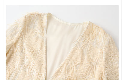 Autumn High-End Embroidered Tassel Cardigan | New Chinese Style Top