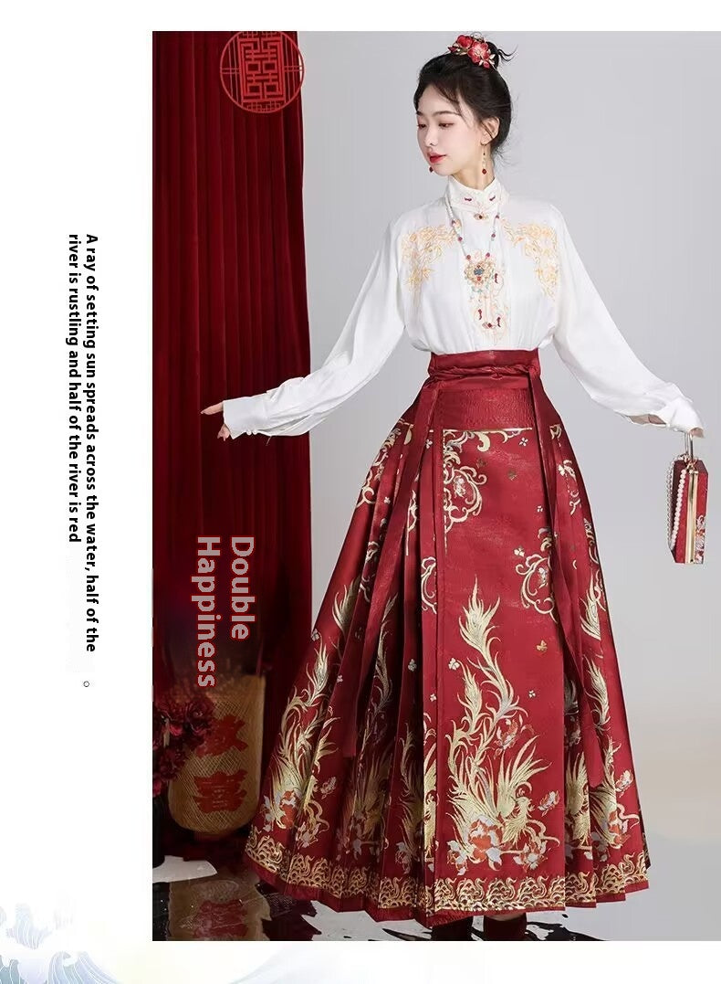 Luxury Ming Style Hanfu — Heavy Embroidery National Aesthetic Set