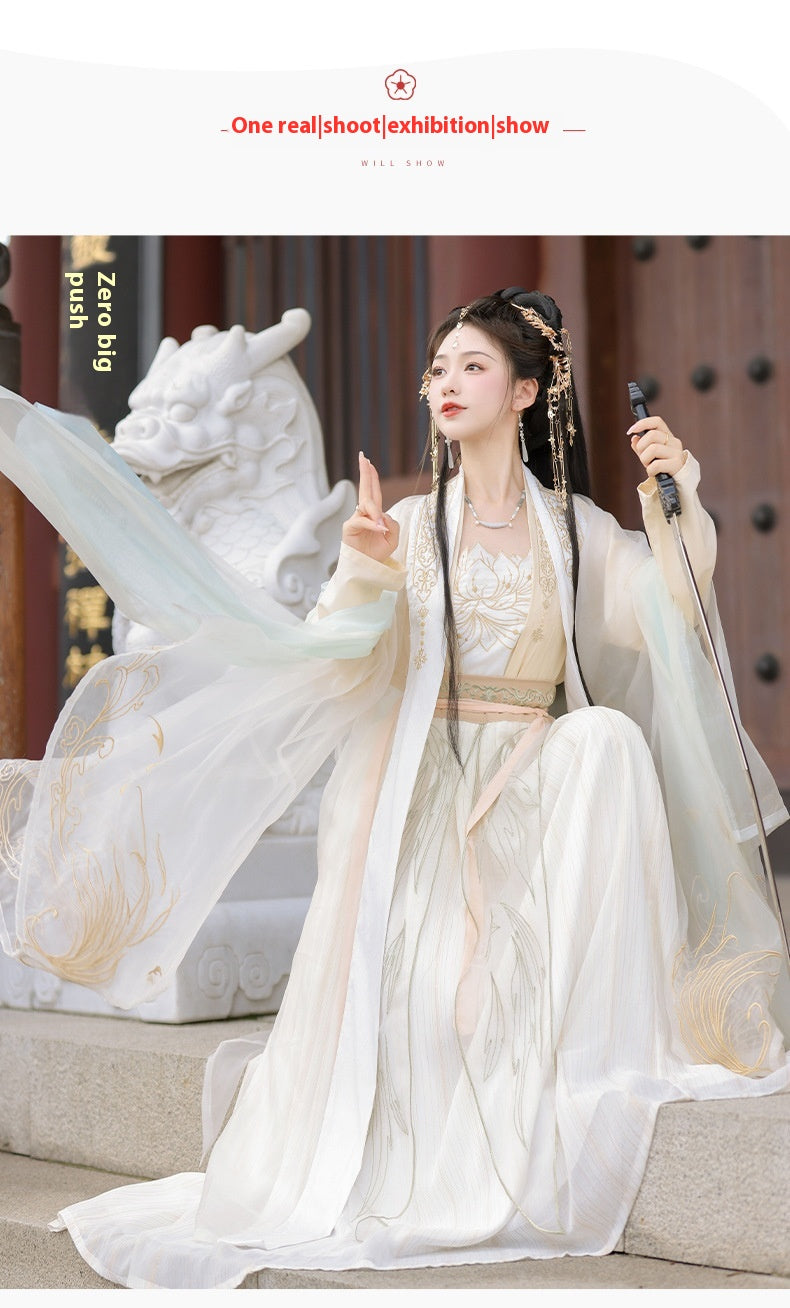 Fairy Song Hanfu Costume — Elegant Waist-Length Ru Skirt Outfit