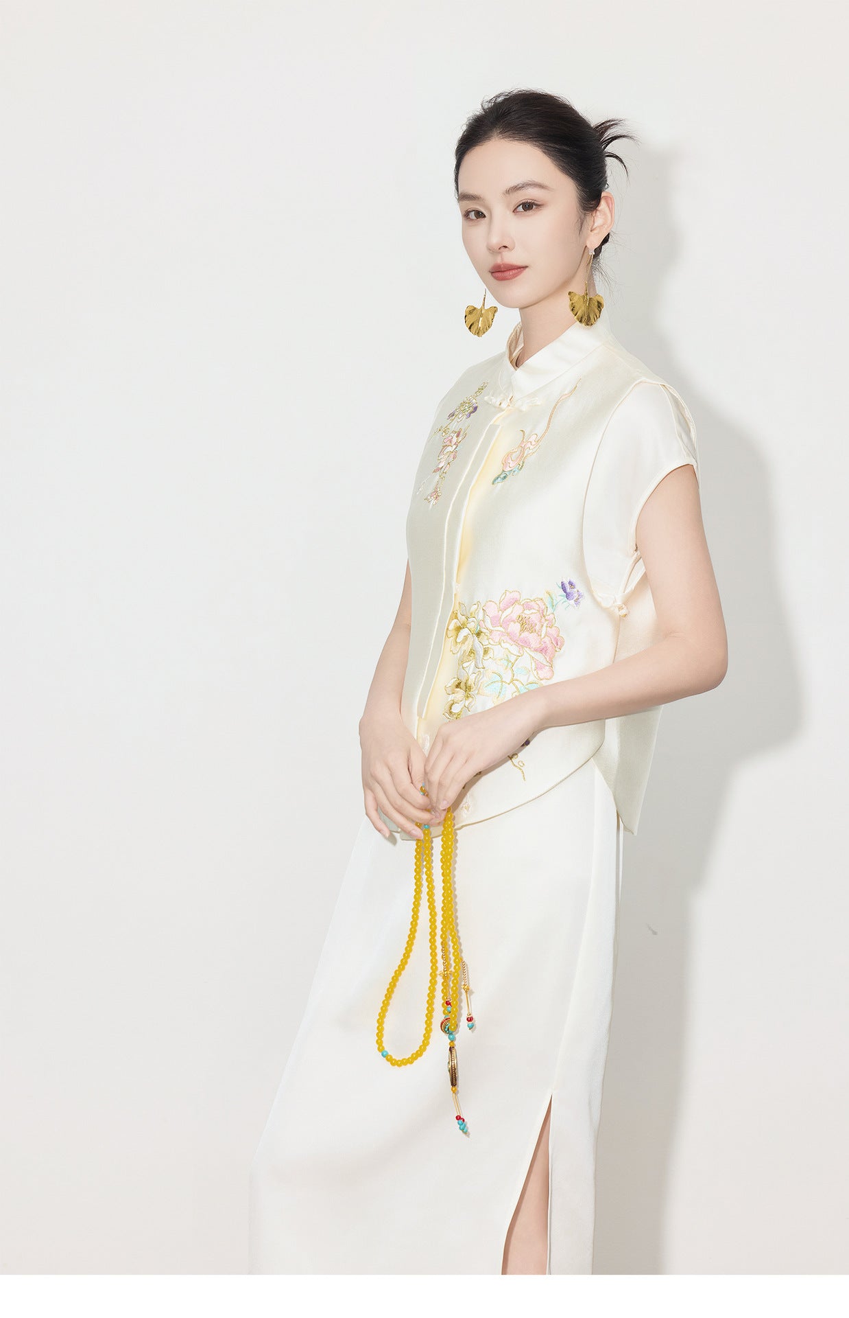 Elegant Chinese Style Design Sense Vest Top