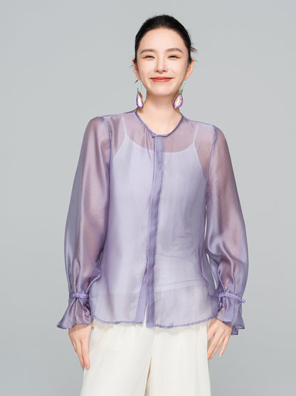 High-End Lightweight Bell Sleeve Top for Women