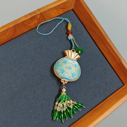 Song Brocade Tassel Pendant Intangible Heritage Car Hanging Charm