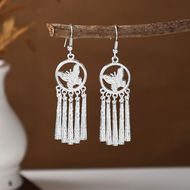 Ancient Style Ethnic Earrings | Elegant Miao Jewelry for Women