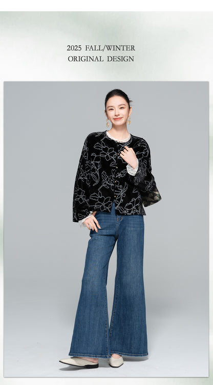 Retro National Style Light Velvet Jacket