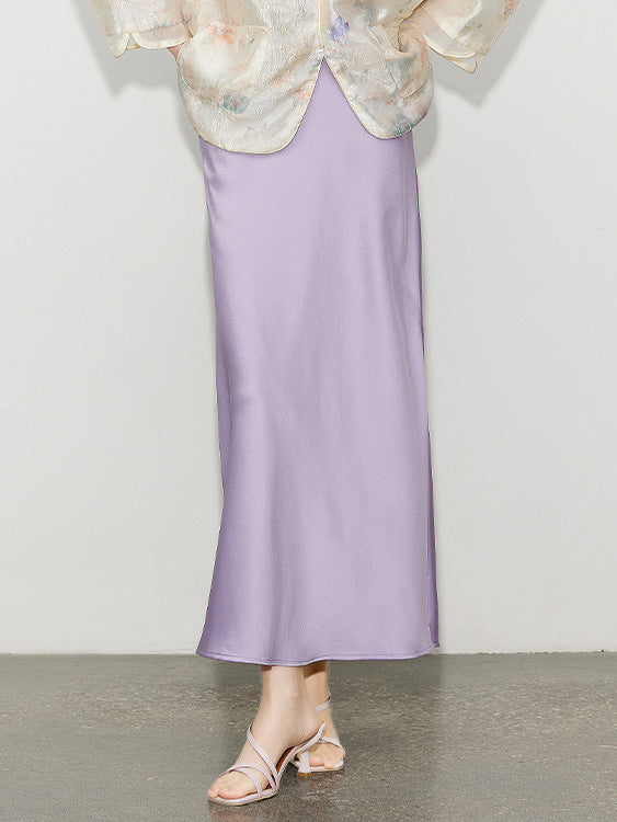 Chic High-End Acetate Midi Mermaid Skirt